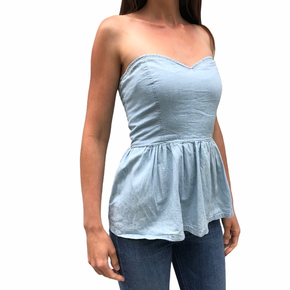 Kendall & Kylie- Strapless Babydoll Blouse - Picture 1 of 6